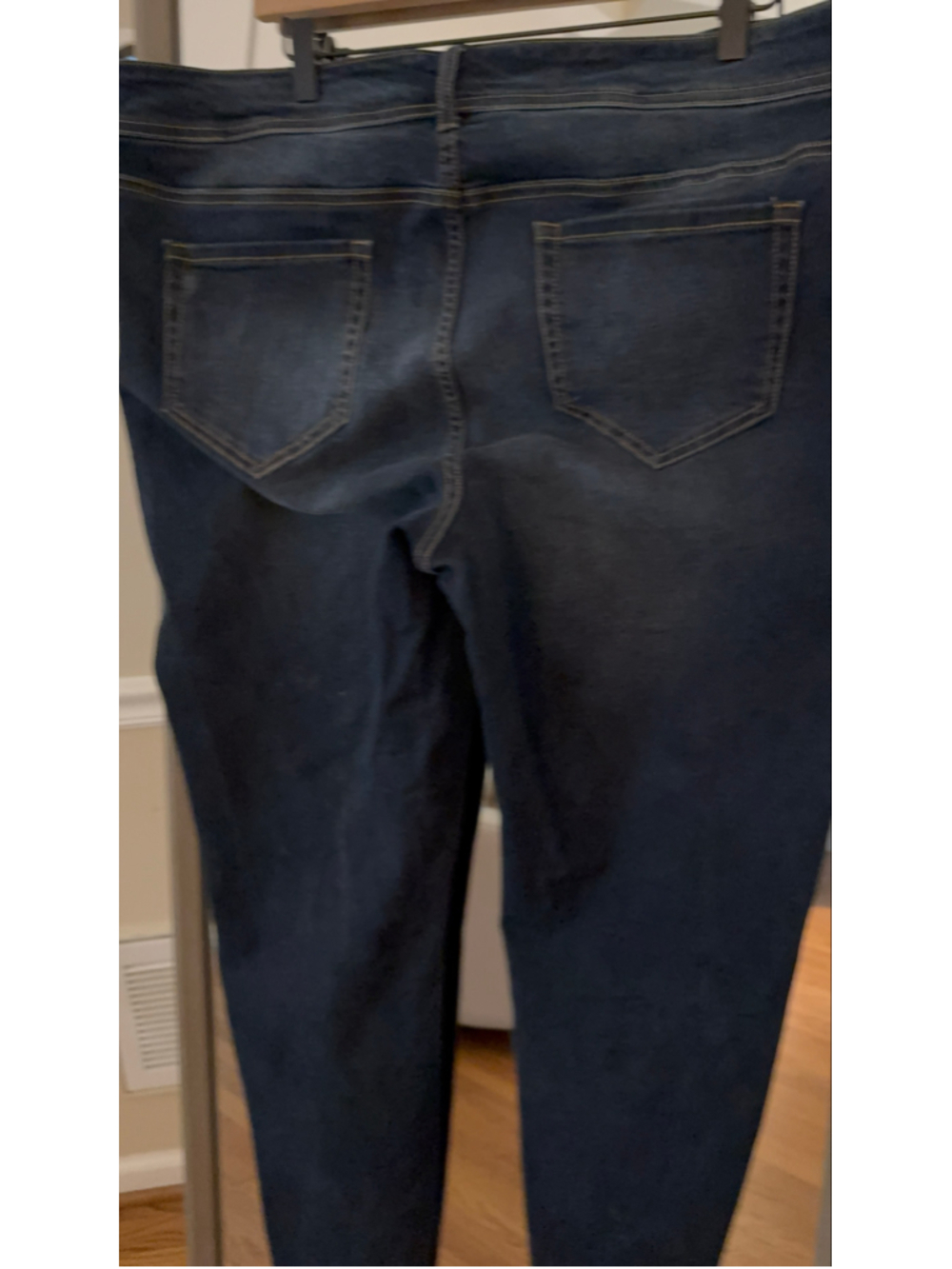Women's Maurices Plus Size 20 Dark Wash Raw Hem Jeans - Picture 3 of 7